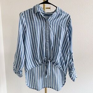 Lola River Striped Button Down Shirt - S